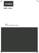 Hyundai HDR 12 IVA User Manual preview