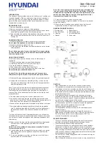 Preview for 2 page of Hyundai HHA201801 User Manual