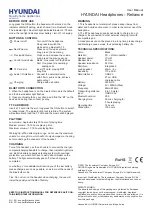 Предварительный просмотр 1 страницы Hyundai HHA432101 User Manual