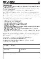 Предварительный просмотр 25 страницы Hyundai HM 638 Instruction Manual