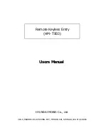 Hyundai HM-T003 User Manual preview