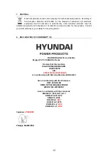 Preview for 40 page of Hyundai HNHP2580SP Operator'S Manual