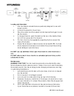 Предварительный просмотр 6 страницы Hyundai HPT-IM12-1 User Manual