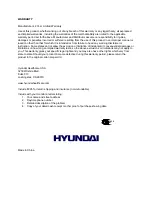 Предварительный просмотр 5 страницы Hyundai HT801 Operating Instructions Manual