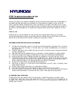 Preview for 6 page of Hyundai HT801 Operating Instructions Manual