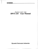 Предварительный просмотр 1 страницы Hyundai HWT-210 User Manual