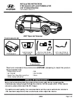 Предварительный просмотр 1 страницы Hyundai HYUNDAI AUXILIARY JACK/FM MODULATO Installation Instructions