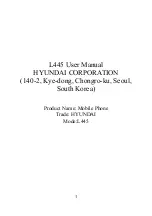 Preview for 1 page of Hyundai L445 User Manual