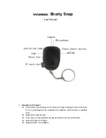 Hyundai Shorty Snap User Manual preview