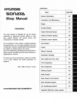 Предварительный просмотр 2 страницы Hyundai Sonata 1991 Shop Manual