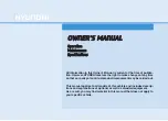 Preview for 1 page of Hyundai Sonata Hybrid 2017 Owner'S Manual