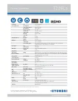 Preview for 2 page of Hyundai T226La Specifications