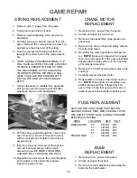 Preview for 15 page of I.C.E TIP THE SCALE Owner'S And Service Manual