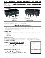 I.D. AL MicroPlayer Quick Start Manual preview