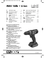 Preview for 1 page of I-DRILL MAS 16ib Translation Of The Original Instructions