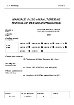 Preview for 2 page of I.G.F. Italstampi 4200 Manual For Use And Maintenance