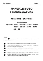 Preview for 5 page of I.G.F. Italstampi 4200 Manual For Use And Maintenance