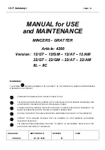 Preview for 16 page of I.G.F. Italstampi 4200 Manual For Use And Maintenance