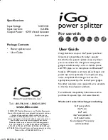 I-GO POWER SPLITTER User Manual preview