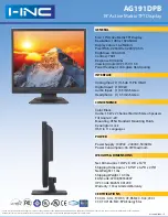 I-Inc AG-191DPB Specifications предпросмотр