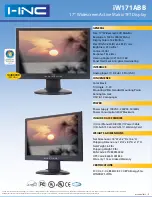 Предварительный просмотр 1 страницы I-Inc iW171A Specifications