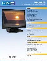 Предварительный просмотр 1 страницы I-Inc NM154A Specifications