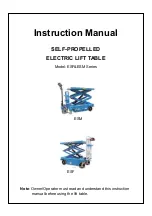 Preview for 1 page of i-Lift equipment ESF Series Instruction Manual