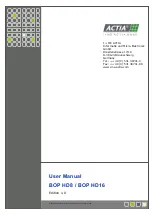 Preview for 1 page of I+ME ACTIA BOP HD8 User Manual