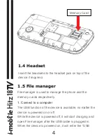 Предварительный просмотр 6 страницы i-mobile Hitz 18 TV User Manual