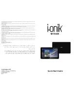 i-onik W11651 Quick Start Manual preview