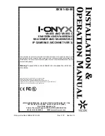 i-onyx VN-855 Installation & Operation Manual предпросмотр