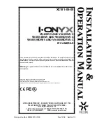 Preview for 1 page of i-onyx VN-855V5 Installation & Operation Manual