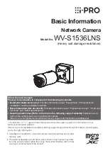 Предварительный просмотр 1 страницы i-PRO WV-S1536LNSA Basic Information