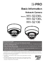 Предварительный просмотр 1 страницы i-PRO WV-S2136 Basic Information