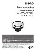 Предварительный просмотр 1 страницы i-PRO WV-S2272L Basic Information