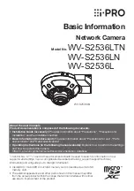 Предварительный просмотр 1 страницы i-PRO WV-S2536LN Basic Information