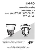 Предварительный просмотр 1 страницы i-PRO WV-S6131 Important Information Manual