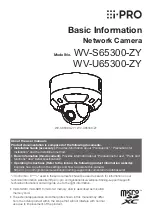 Предварительный просмотр 1 страницы i-PRO WV-S65300-ZY Basic Information