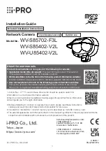 i-PRO WV-S85402-V2L Installation Manual предпросмотр