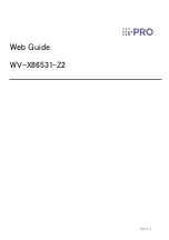 Предварительный просмотр 1 страницы i-PRO WV-X86530-Z2-1 Web Manual