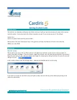 I.R.I.S. CARDIRIS 5 Getting Started Manual preview
