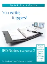 Preview for 1 page of I.R.I.S. IRISNotes Executive 2 Quick Start Manual