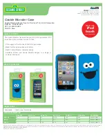 I.SOUND COOKIE MONSTER CASE - DATASHEET FOR IPOD... Datasheet preview