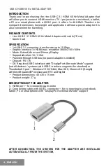 Preview for 4 page of i-tec C31METALHDMI60HZ User Manual