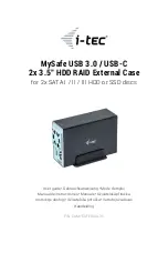 Preview for 1 page of i-tec MySafe CAMYSAFEDUAL35 User Manual