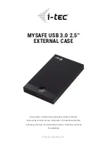 Preview for 1 page of i-tec MYSAFE USB 3.0 2.5"
EXTERNAL CASE User Manual