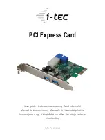 Preview for 1 page of i-tec PCE22U3 User Manual