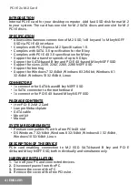 Preview for 4 page of i-tec PCI-E 2x M.2 User Manual