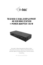 Preview for 1 page of i-tec TB3CDUALDPDOCKPD User Manual