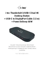 i-tec TB3HDMIDOCKPD User Manual preview